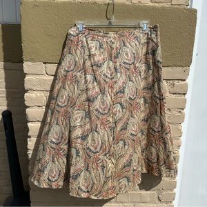 Vintage Paisley Flowy Skirt